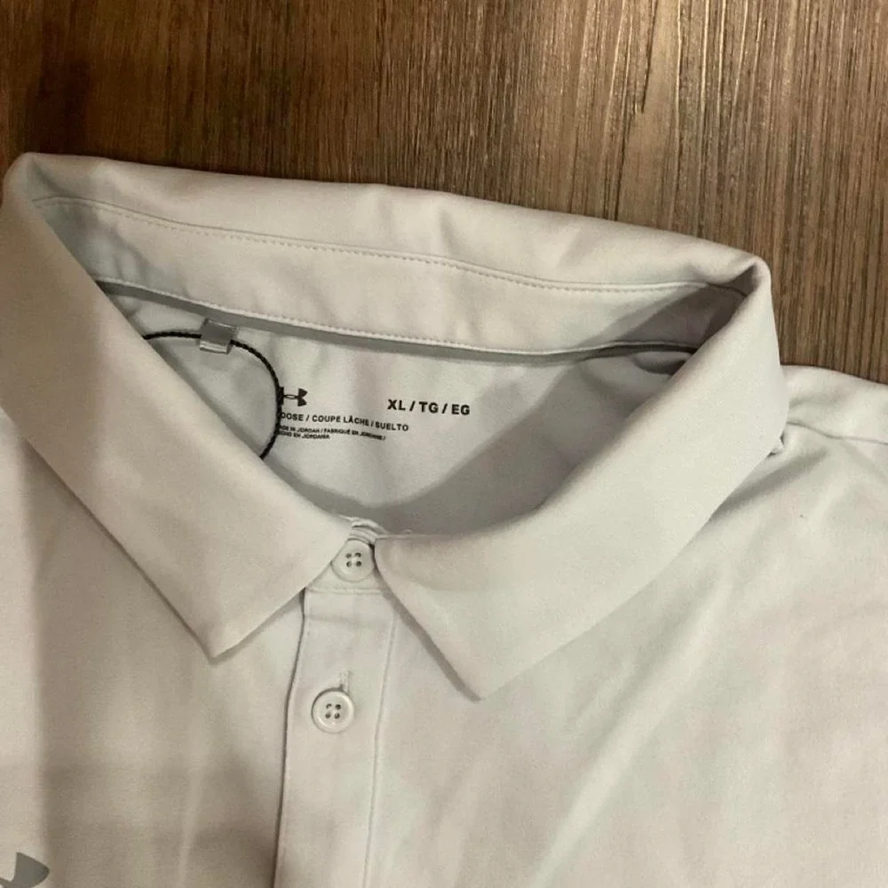 Under Armour white polo shirt